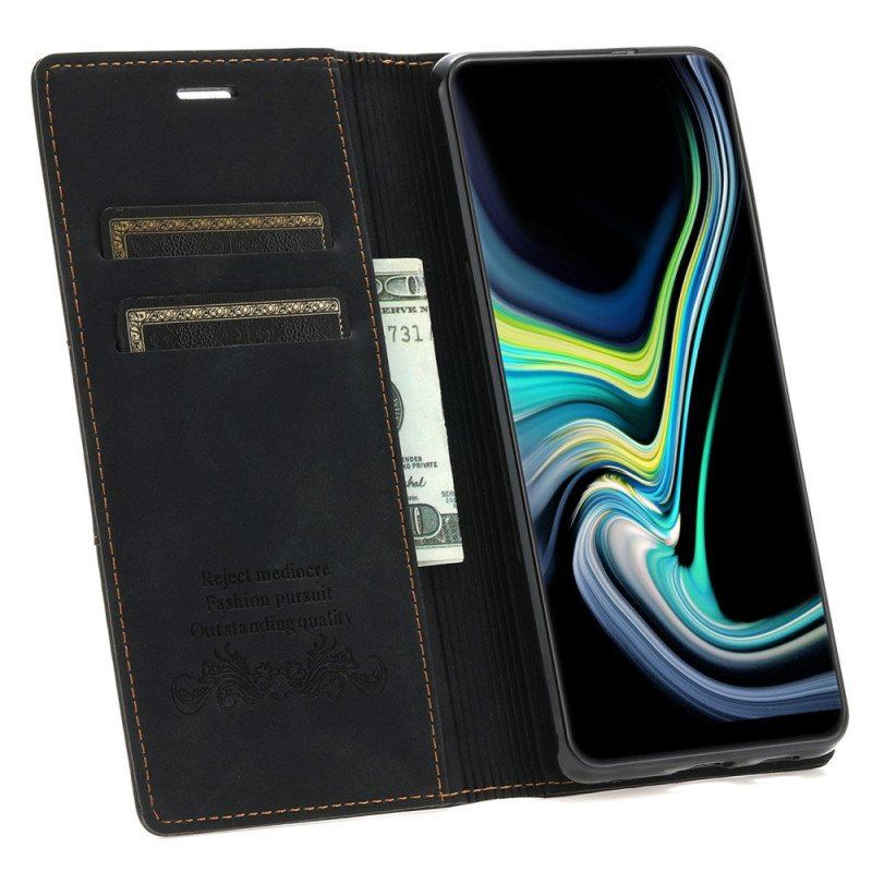 Folio-fodral Samsung Galaxy A54 5G Läderfodral Stil Läder Couture