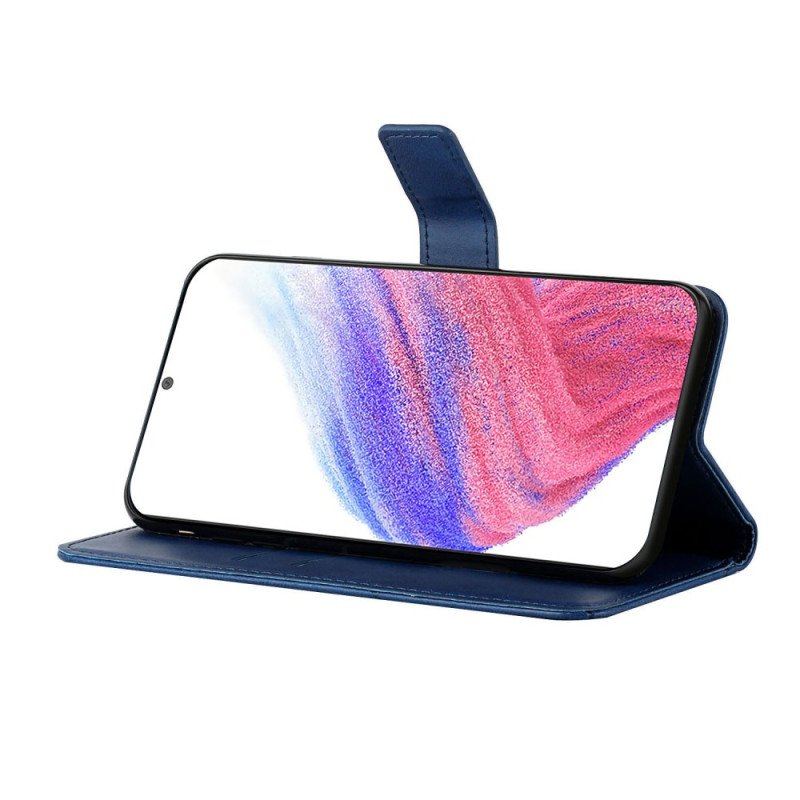 Folio-fodral Samsung Galaxy A54 5G Style Läder Linjer