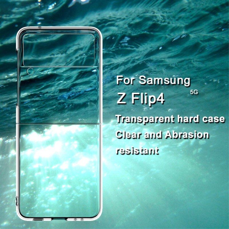 Folio-fodral Skal Samsung Galaxy Z Flip 4 Läderfodral Imak Transparent