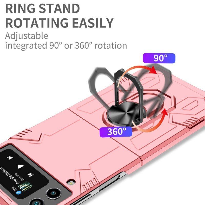 Folio-fodral Skal Samsung Galaxy Z Flip 4 Läderfodral Motståndskraftig Futuristisk