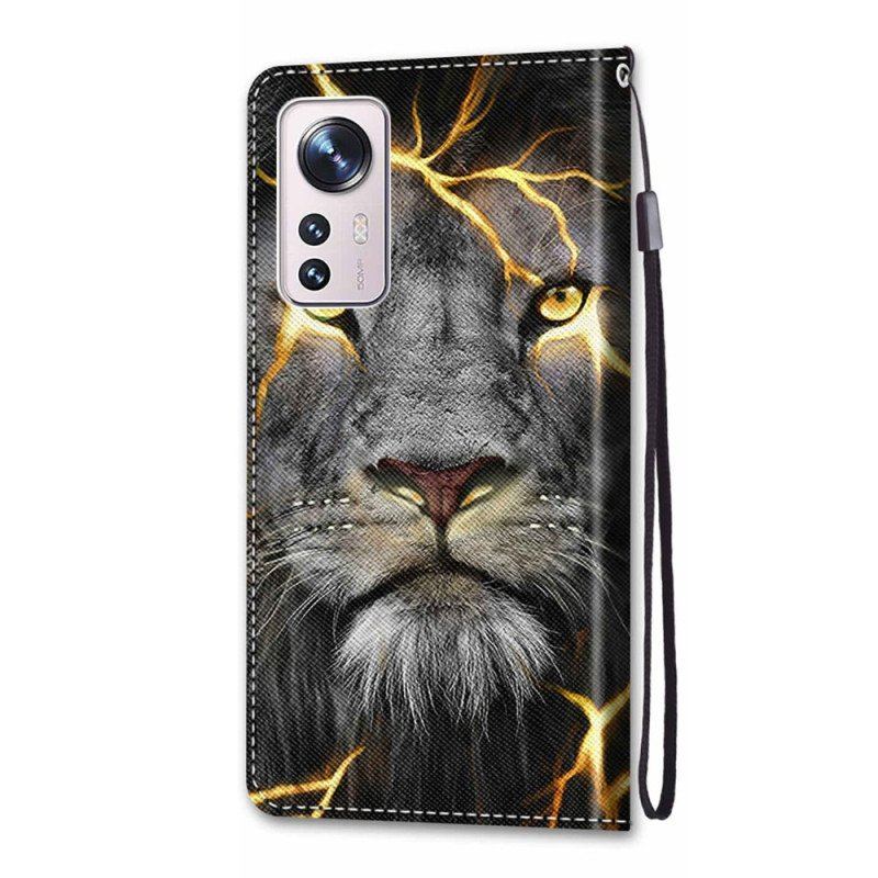 Folio-fodral Xiaomi 12 / 12X Med Kedjar Feline Med Rem