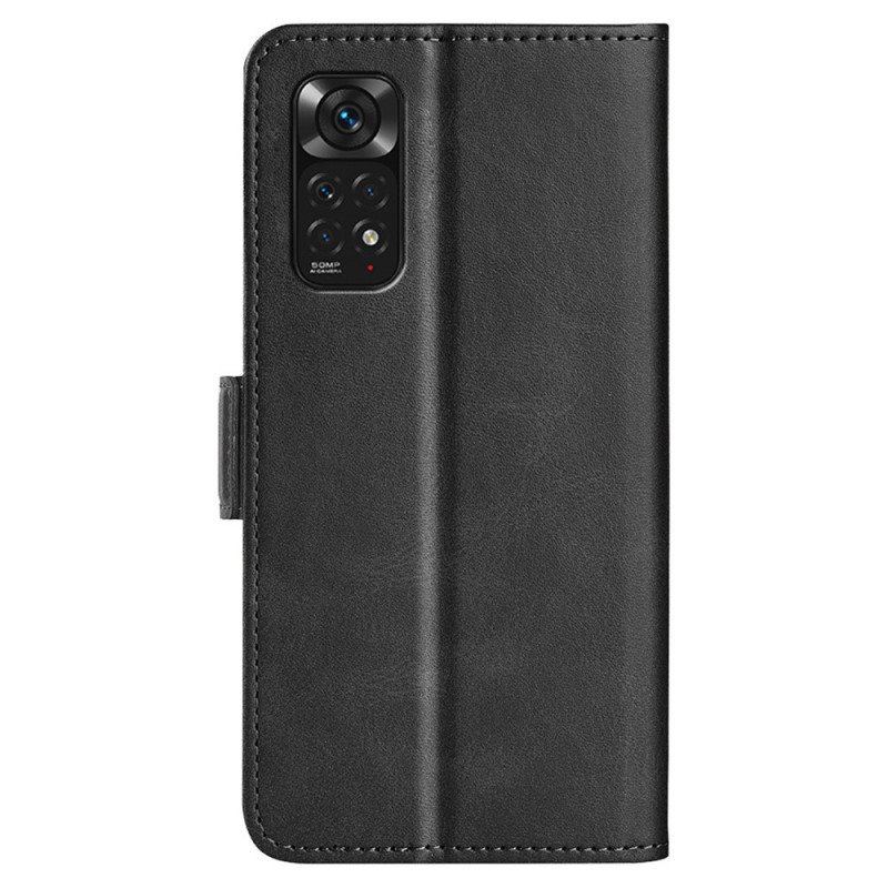 Folio-fodral Xiaomi Redmi Note 11 / 11S Läderfodral Dubbel Klaff