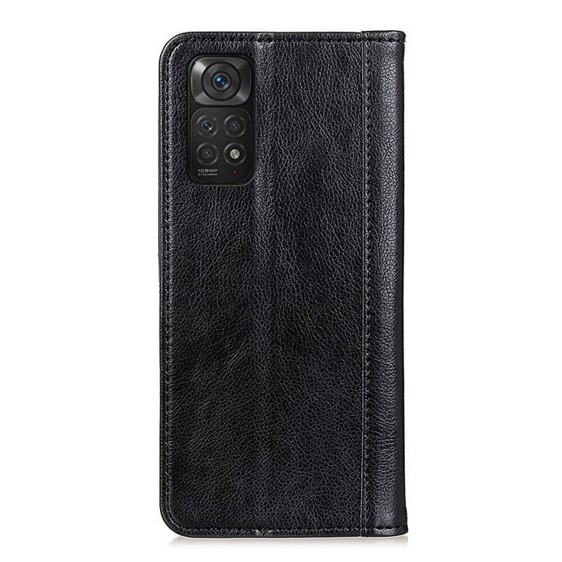 Folio-fodral Xiaomi Redmi Note 11 / 11S Läderfodral Elegance Split Litchi Läder