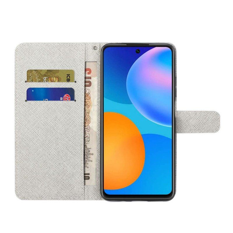 Folio-fodral Xiaomi Redmi Note 11 / 11S Med Kedjar Lunar Strap Blommor