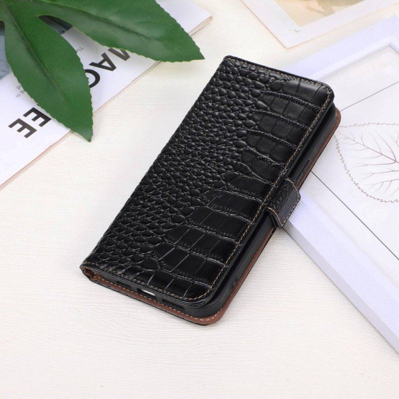 Folio-fodral Xiaomi Redmi Note 12 5G Crocodile Style Rfid