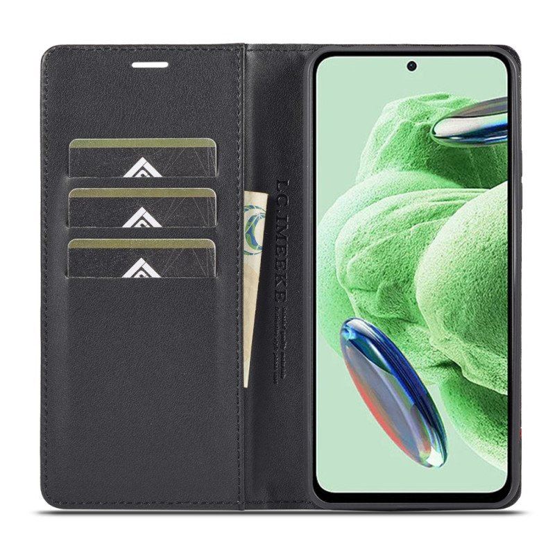 Folio-fodral Xiaomi Redmi Note 12 5G Läderfodral Kolfiber Lc.imeeke