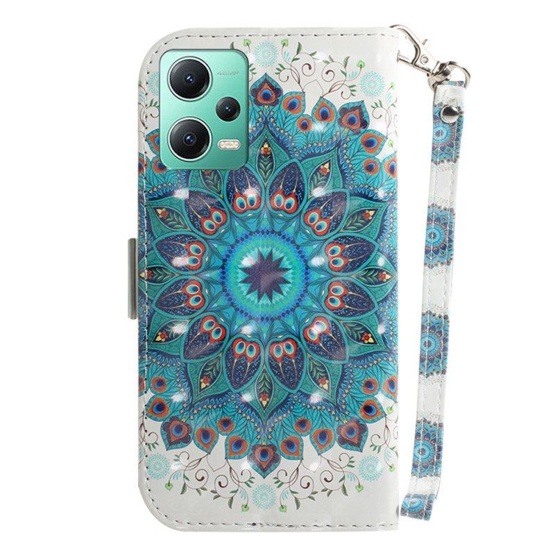 Folio-fodral Xiaomi Redmi Note 12 5G Med Kedjar Strappy Mandala