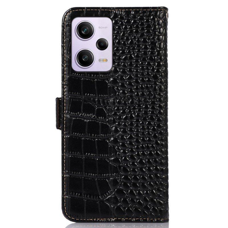 Folio-fodral Xiaomi Redmi Note 12 Pro Crocodile Style Rfid