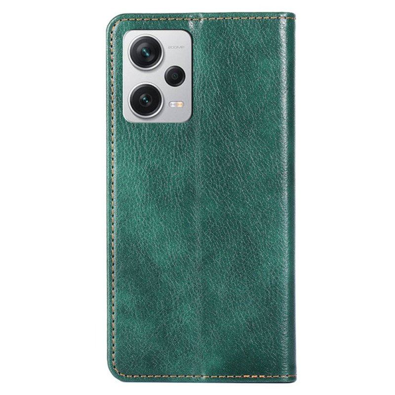 Folio-fodral Xiaomi Redmi Note 12 Pro Plus Läderfodral Faux Lädersömmar