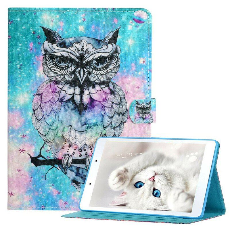 Läderfodral Samsung Galaxy Tab A7 Lite King Owl