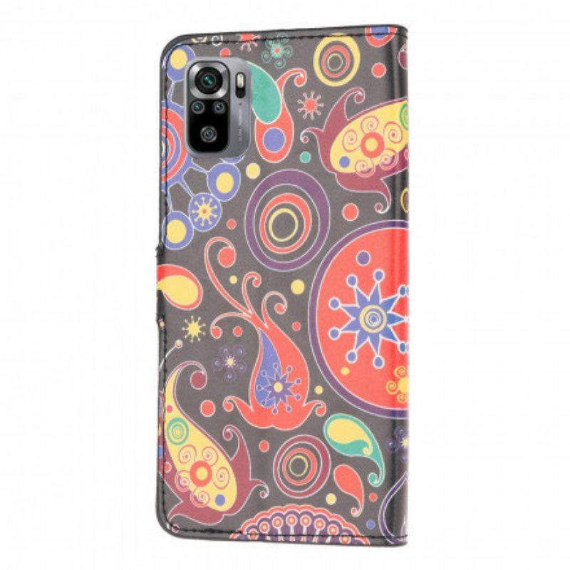 Läderfodral Xiaomi Redmi Note 10 / 10S Galaxy Design