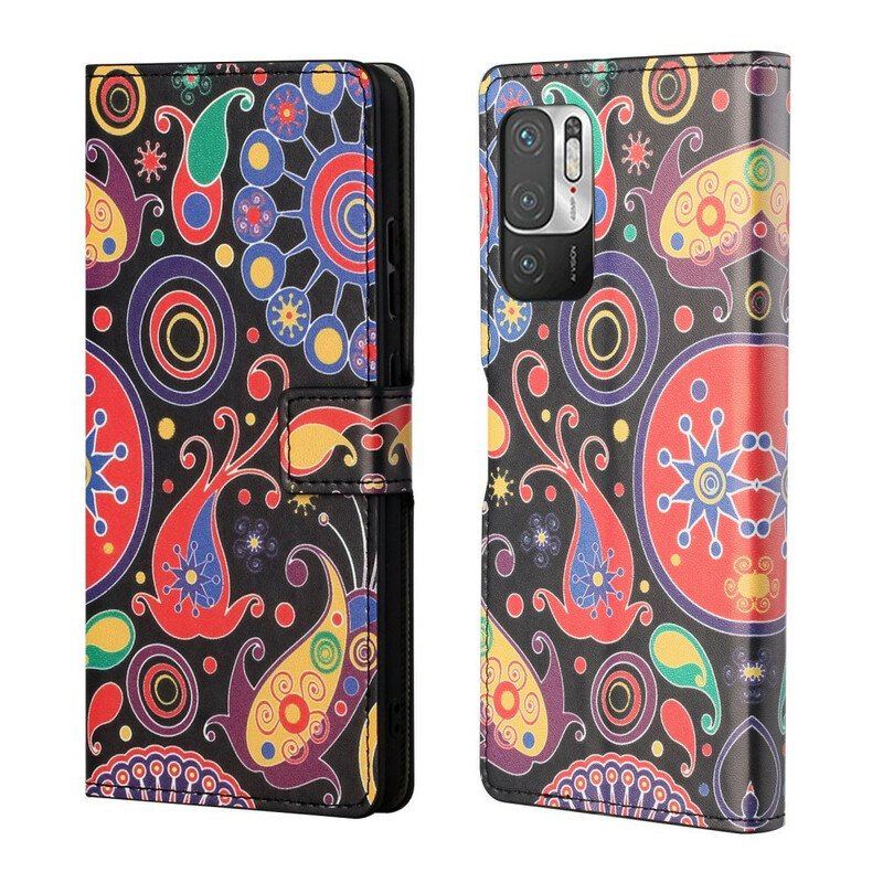 Läderfodral Xiaomi Redmi Note 10 5G Galaxy Design