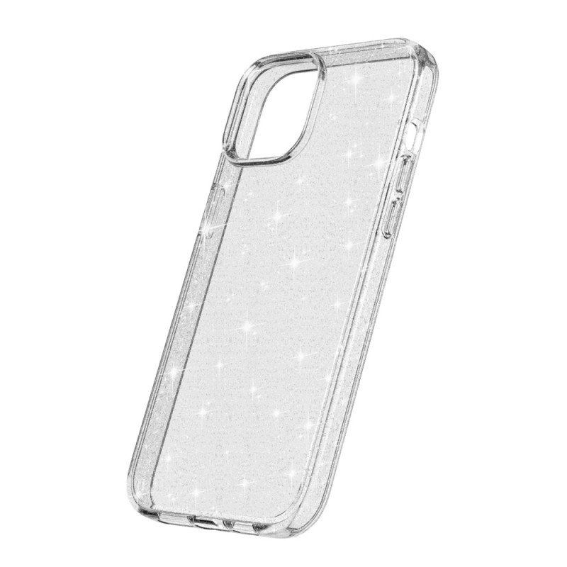 Mobilskal iPhone 15 Plus Transparent Glitter