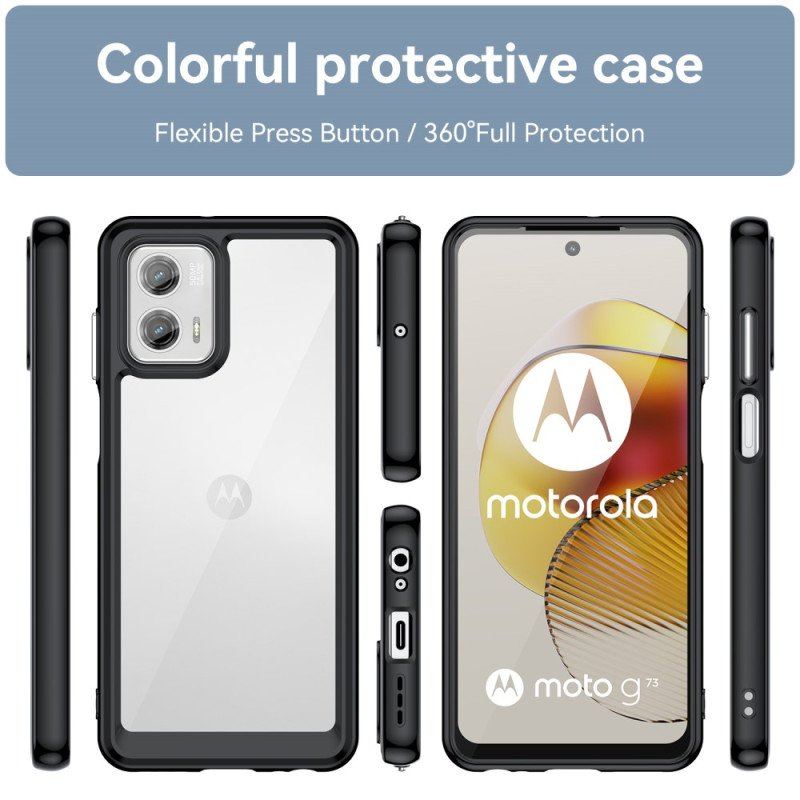 Mobilskal Moto G73 5G Transparent Hybrid