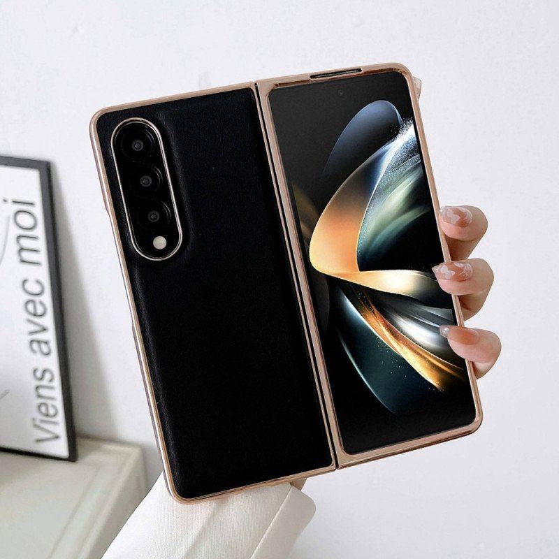 Mobilskal Samsung Galaxy Z Fold 4 Vanligt Premium Konstläder