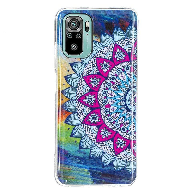 Mobilskal Xiaomi Redmi Note 10 / 10S Fluorescerande Färgglada Mandala