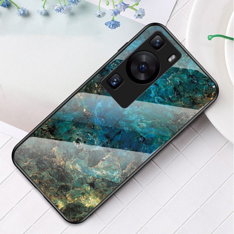 Skal Huawei P60 Pro Marmor Härdat Glas