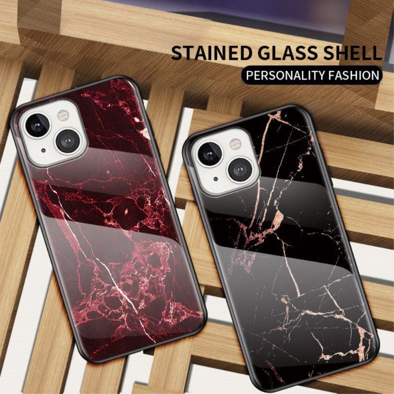 Skal iPhone 14 Marmor Härdat Glas