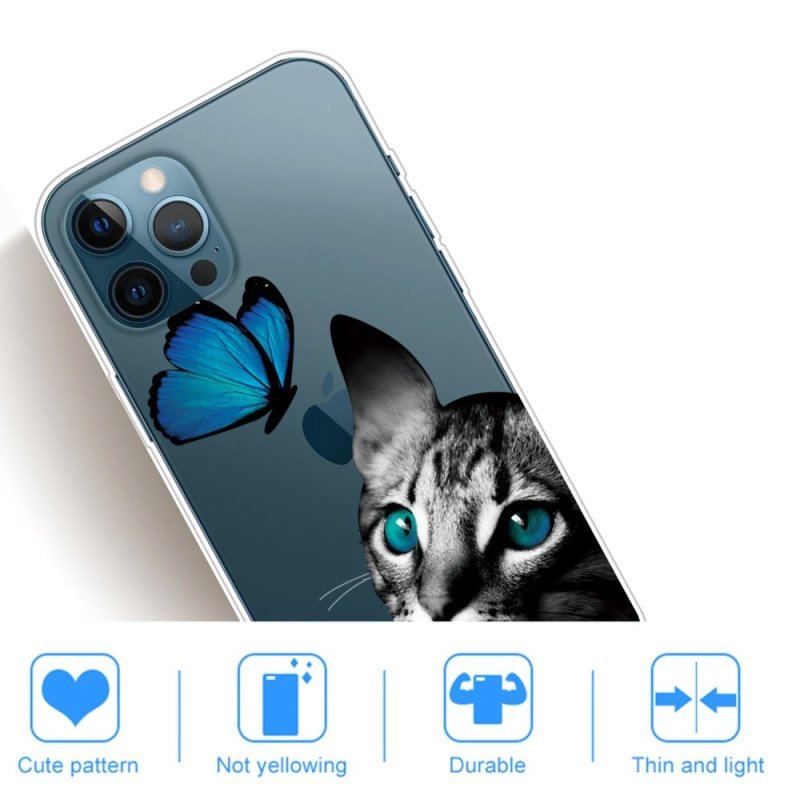 Skal iPhone 14 Pro Mellan Katt Och Fjäril