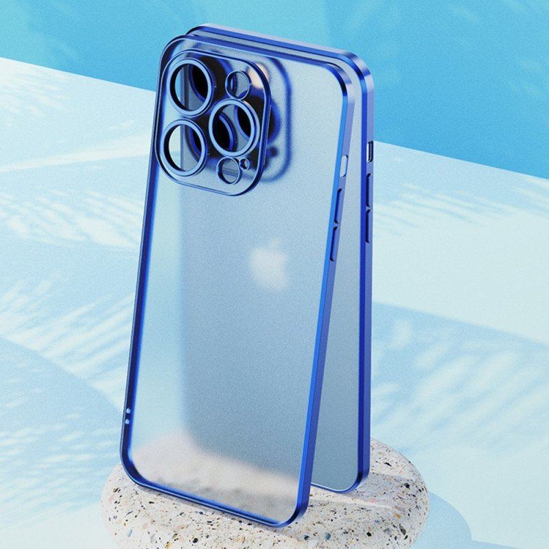 Skal iPhone 14 Transparent Metallisk Stil