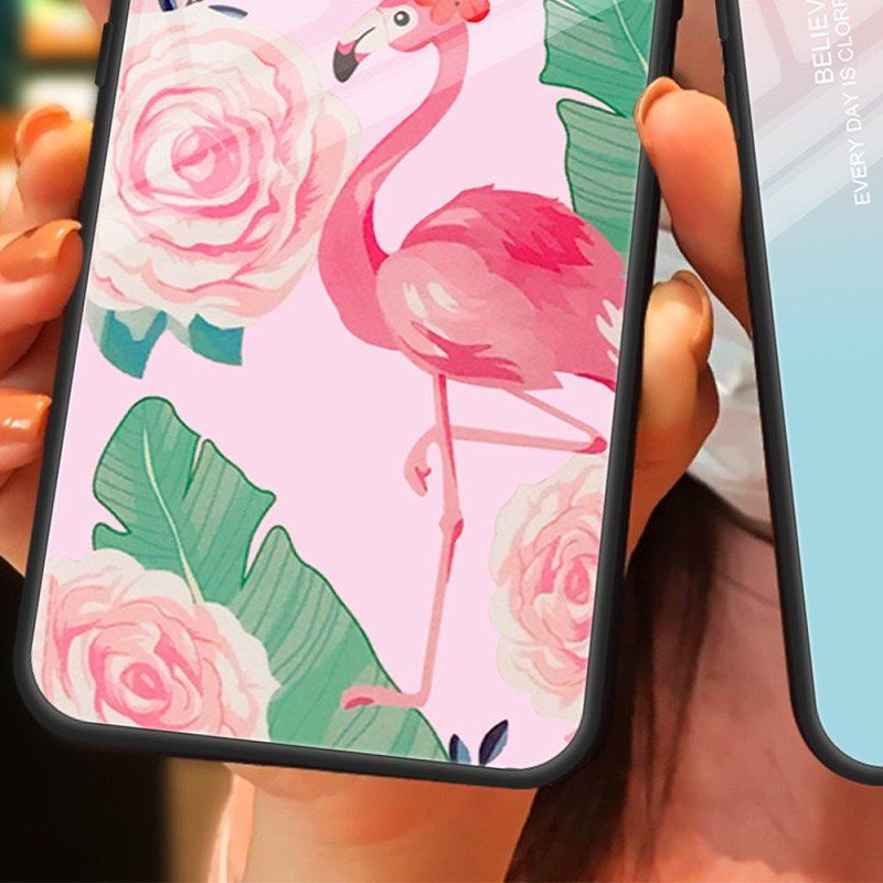 Skal iPhone 15 Plus Flamingo Härdat Glas