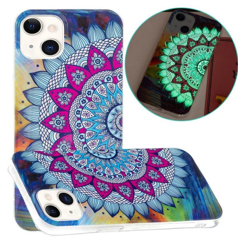 Skal iPhone 15 Plus Fluorescerande Mandala