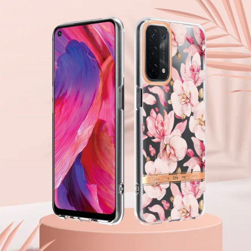 Skal Oppo A54 5G / A74 5G Sömlös Blommig