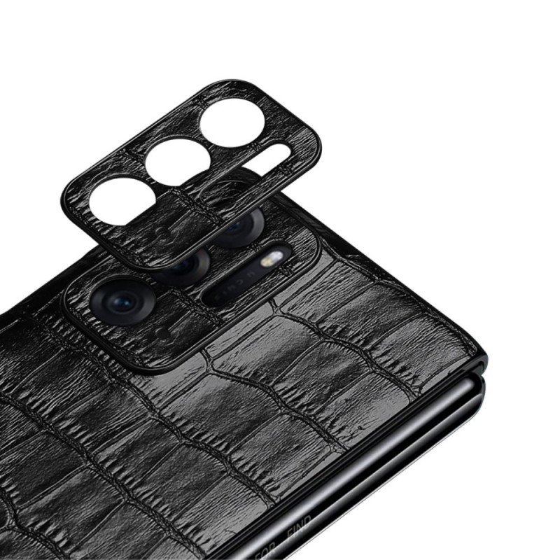 Skal Oppo Find N Äkta Läder Crocodile Texture Läder