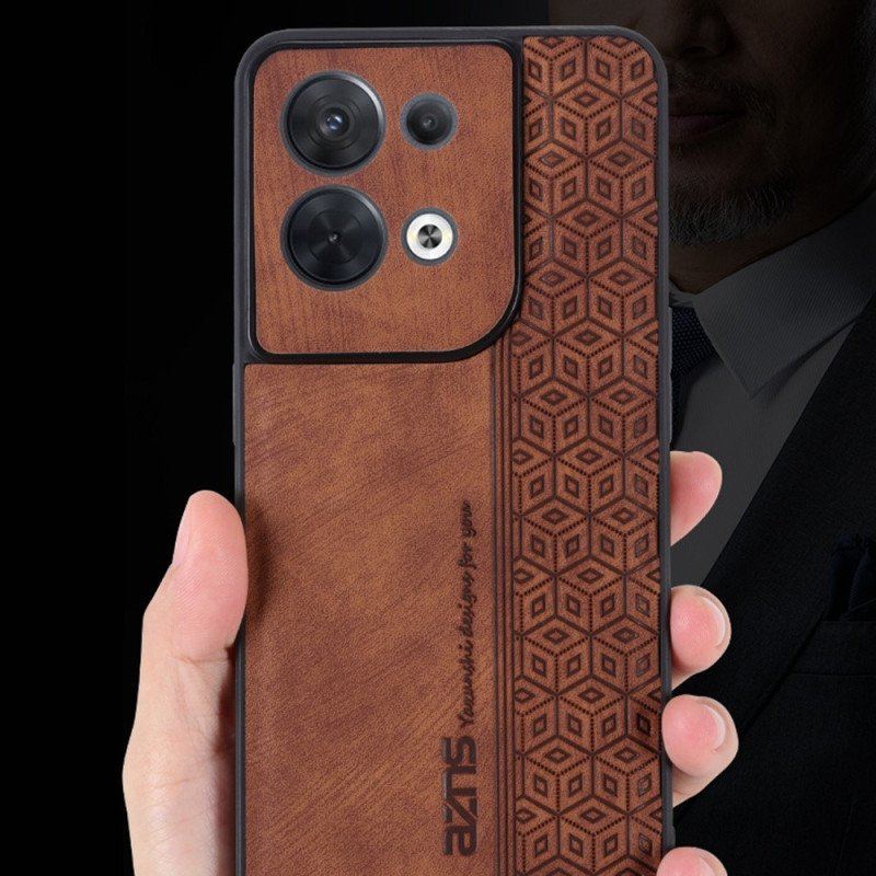 Skal Oppo Reno 8 Azns Lädereffekt