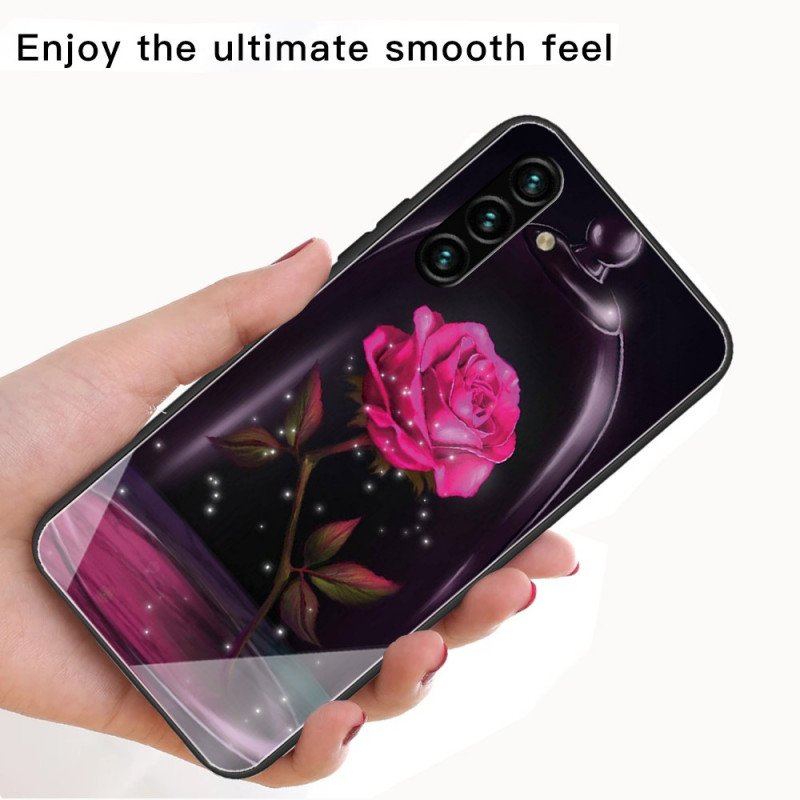 Skal Samsung Galaxy A13 5G / A04s Magiskt Rosa Härdat Glas