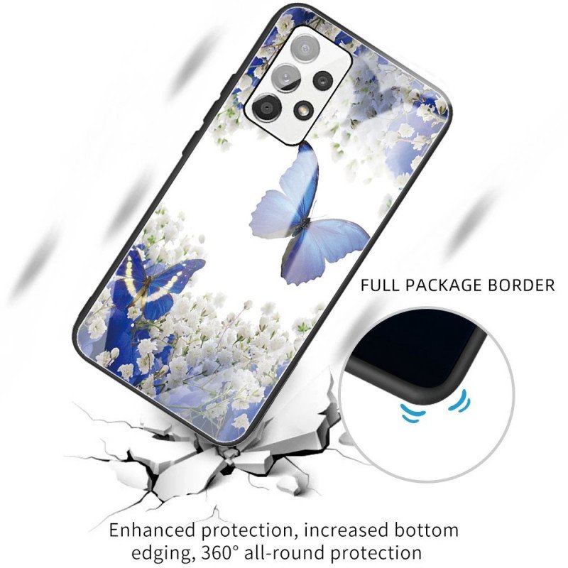 Skal Samsung Galaxy A13 Fjärilar Design Härdat Glas