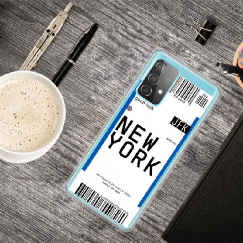 Skal Samsung Galaxy A52 4G / A52 5G / A52s 5G Boardingkort Till New York