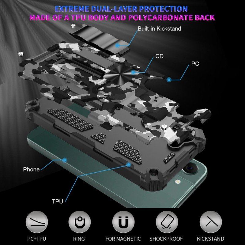 Skal Samsung Galaxy S23 5G Kamouflage Avtagbart Stöd