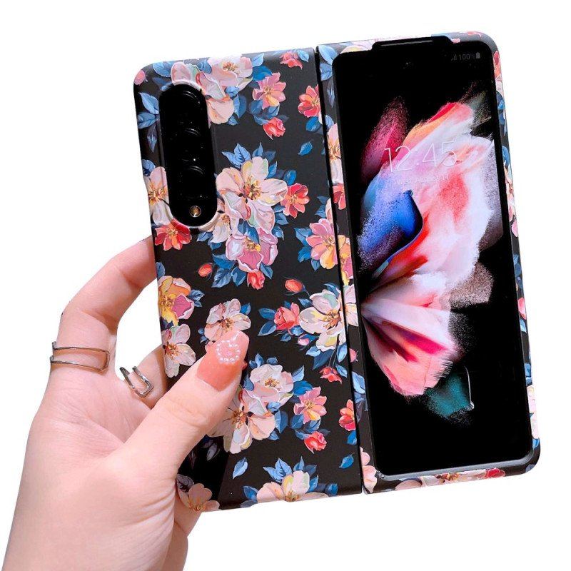 Skal Samsung Galaxy Z Fold 4 Blommor Bakgrund