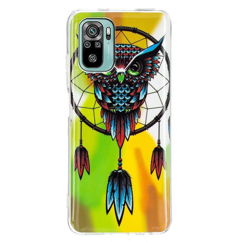 Skal Xiaomi Redmi Note 10 / 10S Fluorescerande Owl Dream Catcher