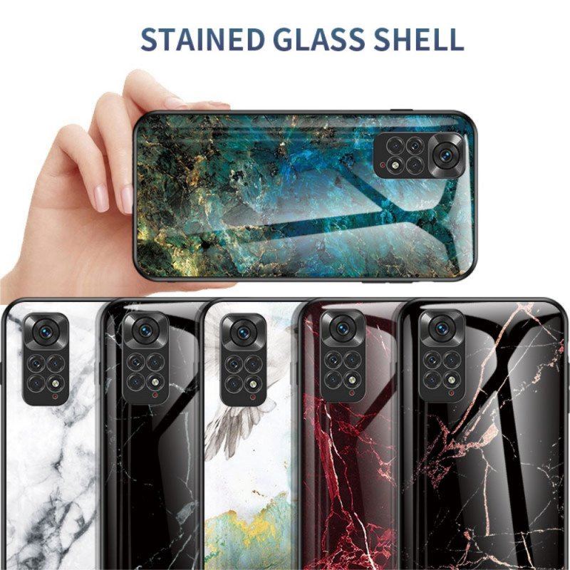 Skal Xiaomi Redmi Note 11 / 11S Marmorfärger Härdat Glas